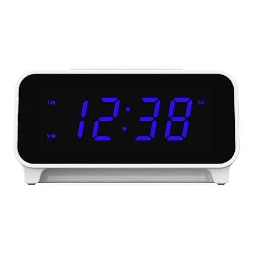 Emerson CKS1500 SmartSet Dual Alarm Clock Radio with AM/FM, 0.9” Blue LED Display, 4-Level Dimmer, Blue Accent Light, Sleep Timer & Auto Time Setting thumbnail 2