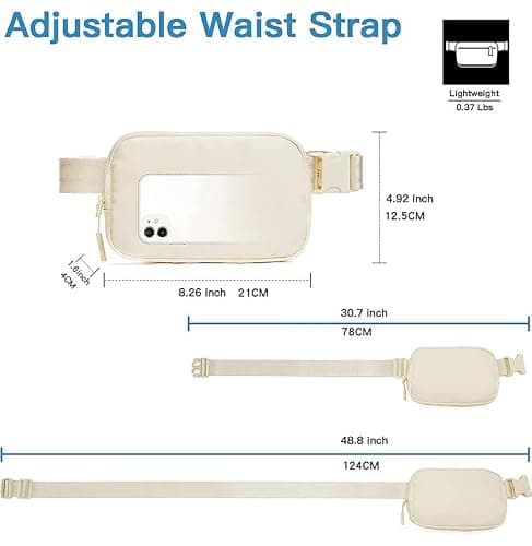 Letter Waist Pack for Women Girls – Initial Crossbody Fanny Pack with Keychain, Personalized Gift Bag(A) thumbnail 2