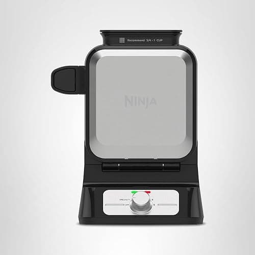 Ninja Belgian Waffle Maker Pro, 5 Shade Settings, Black/Silver, BW1001 | Vertical design, NeverStick coating, Precision-pour cup, Recipe guide, Dishwasher-safe parts thumbnail 10