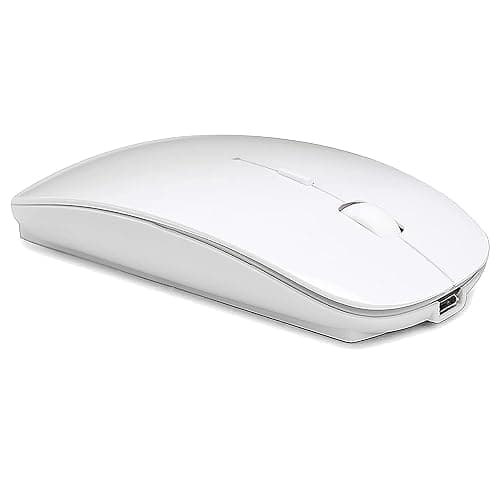 PEIBO Bluetooth Wireless Mouse for Laptop mac MacBook ipad MacBook air MacBook pro pc Desktop Computer Windows Chromebook Notebook (White) - Image 1