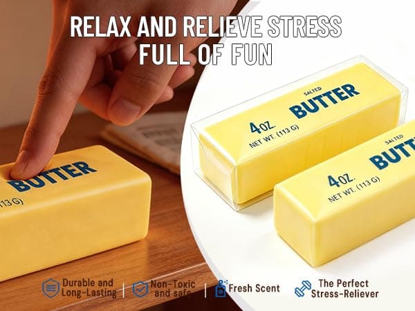 Slow Rising Butter Squishy Fidget Toys,Stress Balls,Dumpling Squishy,Taba Squishy,Fidget Toys for Adults,Teens, and Those with ADHD thumbnail 5