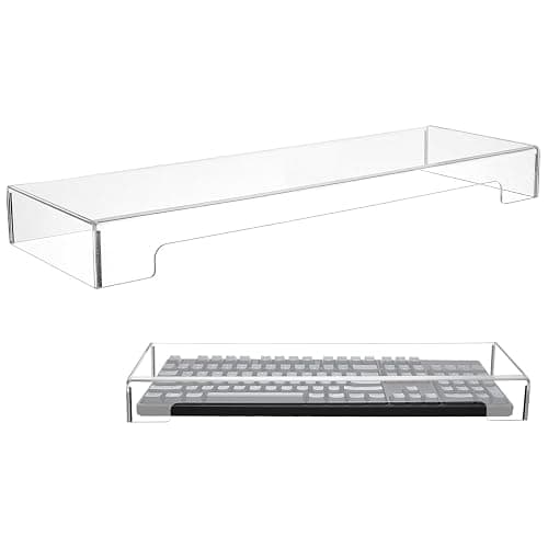Gadpiparty Clear Acrylic Keyboard Dust Cover Protector for 104-Key Mechanical Keyboards Waterproof Spill Resistant Keyboard Cover for Home Office Use 18.7 X 5.91 Inches thumbnail 2
