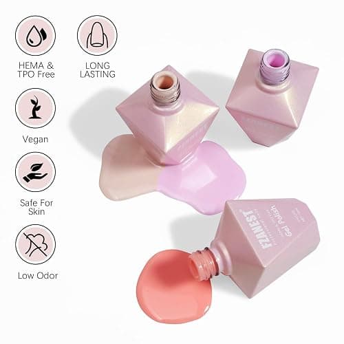 FZANEST 72pcs Gel Nail Polish Set, Hema-free Tpo-free 68 Bright Summer Candy Colors With Top Base Coat Builder Gel Soak Off Nail Salon Kit thumbnail 5