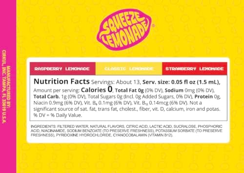 Cirkul Squeeze Lemonade B-Vitamins Flavor Water Variety Pack, Makes 36 Drinks, No Sugar, Zero Calorie Drink Mix, (2 Classic, 2 Strawberry, 2 Raspberry) thumbnail 2