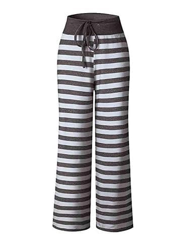 iChunhua Women's Comfy Stretch Floral Print Drawstring Palazzo Wide Leg Lounge Pant thumbnail 3