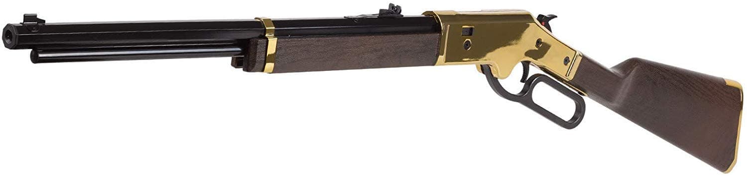 Barra Airguns 1866 Cowboy Series Lever Action Air Rifle - Multi Pump Powered - Shoots .177 Caliber Pellets and BBS, 800 FPS - Pellet Guns for Adults and Kids - Gold Air Rifle - Image 1