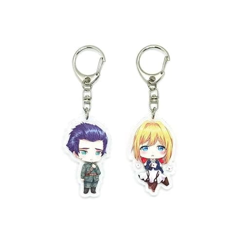 EBTY DREAMS Inc. - Set of 2 Violet Evergarden Acrylic Keychain Violet, Gilbert Bougainvillea - Image 1