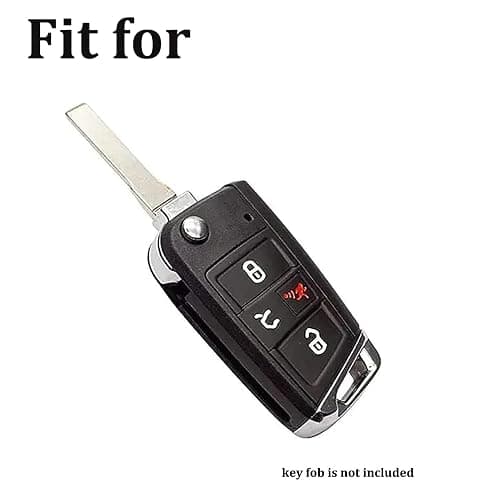 Arruweer Key Fob Cover for VW Soft TPU Key Fob Case Holder Protector Compatiable with Volkswagen VW Arteon Atlas Golf Jetta Passat Tiguan Accessories with Keychain thumbnail 2