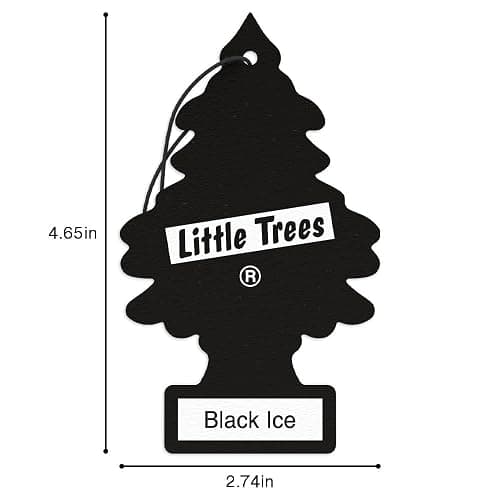 LITTLE TREES Car Air Freshener | Hanging Tree Provides Long Lasting Scent for Auto and Home | Black Ice, 24 Air Fresheners thumbnail 6