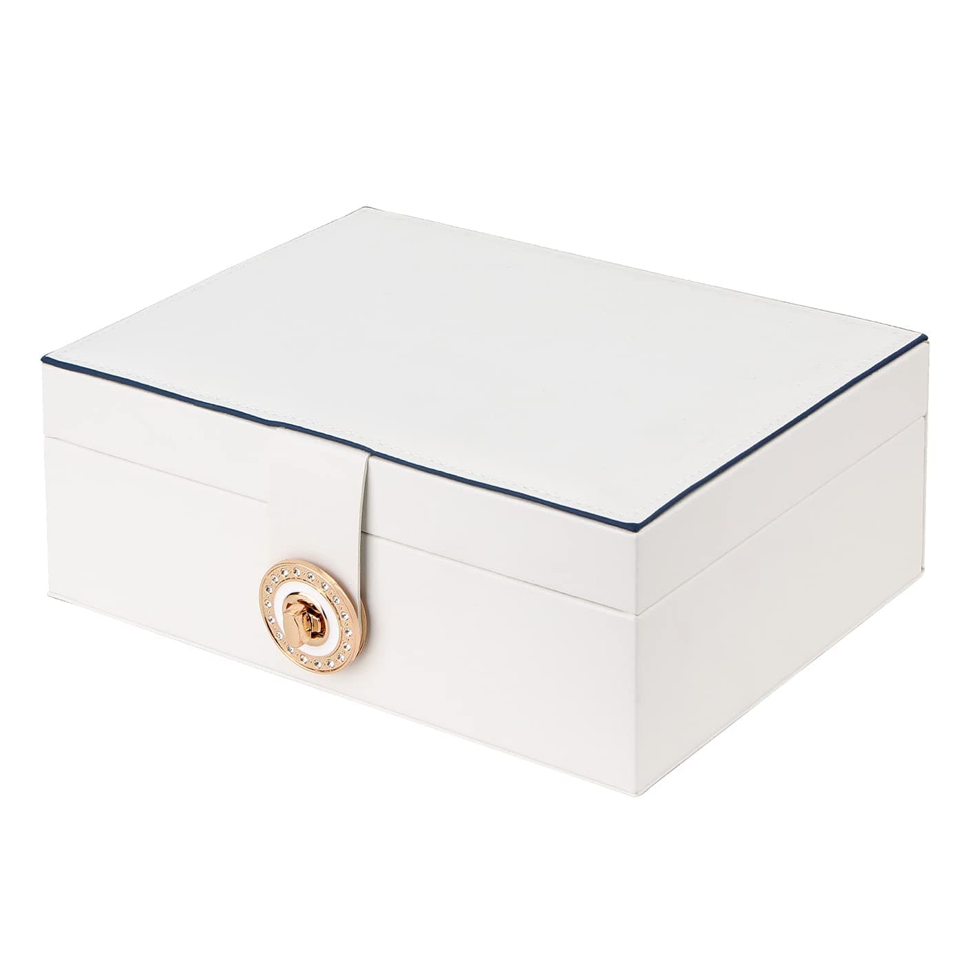 YONZONE Jewellery Box Organiser for Necklace Earrings Bracelets Rings, Large PU Leather Jewelry Storage Case with 3 Stackable Layer, Jewellery Boxes Holder for Women Girls, Faux Leather thumbnail 3