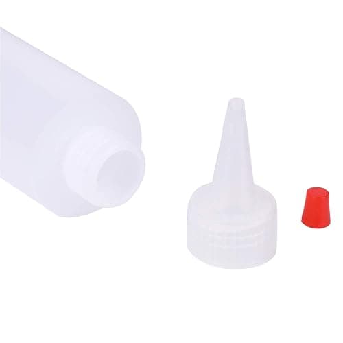Bekith 30 Pack Small Plastic Squeeze Condiment Bottles with Red Tip Cap, 4 Ounce Squirt Bottle For Ketchup, BBQ, Sauces, Syrup, Condiments, Dressings, Arts and Crafts thumbnail 6