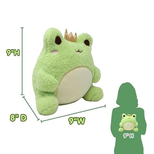 Cuddle Barn PlushGoals - Wawa The Prince Super Soft Cute Kawaii Froggie Collectible Stuffed Animal Plush Toy, 9 inches thumbnail 3