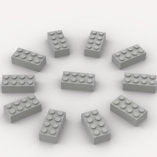 500 Piece Gray 2x4 Bricks Bulk, Classic Grey Building Block Flat, Compatible with Lego Parts and Pieces, MOC Building Bricks DIY Play Set for Kids Age 6+ thumbnail 4
