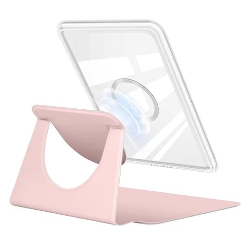 360 Degree Rotating Case for 6" Kindle Paperwhite (10th Generation-2018 Release), Detachable Magnetic Design Protective Adjustable Stand Cover Clear Back with Auto Sleep/Wake, Pink thumbnail 3