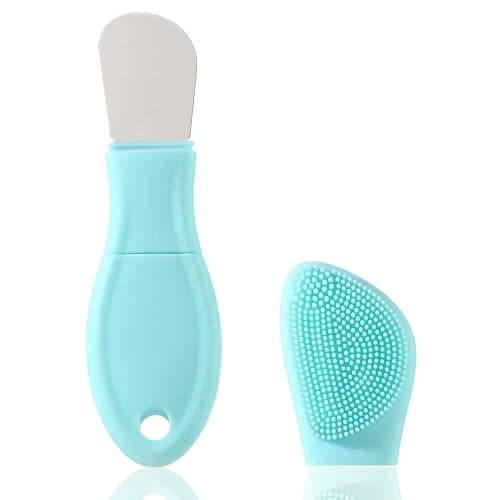 YUSAGO Multifunctional Face Washing Brushes,2 in 1 Pore Cleaning Brush & Blackhead Scraper,Pimple Extractor for Women Men,Face Scraper Skin Spatula,Pore Scrubber for Deep Cleansing.(Green) - Image 1