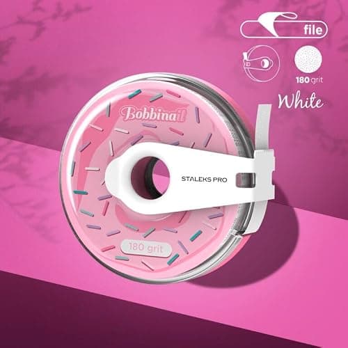 STALEKS PRO Expert Disposable White Abrasive Tape (180 Grit, 7m) in Plastic Case – Straight Nail File Abrasive Roll for Manicure & Pedicure thumbnail 2