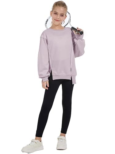 CharmWM Sweatshirts For Teen Girls Trendy Crewneck Oversized Kids Tops Long Sleeve Cute Fall Clothes thumbnail 4