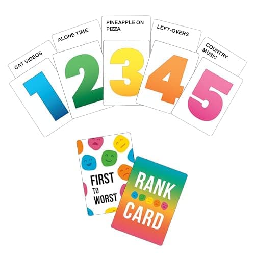 FIRST TO WORST Party Game – The Card Game About How Your Friends and Family Rank Things | Funny Ranking & Guessing Board Game for Friends & Family, Game Nights, Parties & Fun Gift Ideas thumbnail 7