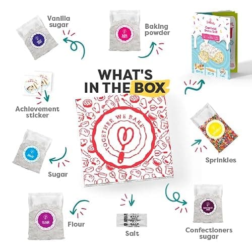 Baketivity Confetti Swiss Roll Kids Baking Kit with PreMeasured Ingredients | Real Jelly Roll Cake Making Set with Decorating Supplies, Cream, Rainbow Sprinkles, and Hands-On Experience for Kids thumbnail 2