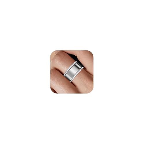 ZOOROO 2-Pack 14K Gold Plated Stacking Rings for Oura Ring Gen 4/Oura Ring Gen 3, Cubic Zirconia Simulated Diamond Oura Stack Rings for Women - Image 1