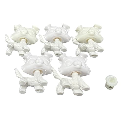 LPSCB 5pcs/Pack Bobble Head White Base for Painting Animal Toy Pet Shop Custom Blank Model DIY OOAK Paint Design (Collie) thumbnail 3