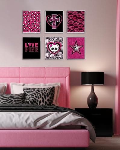 TwoDays Mcbling Room Decor Aesthetic, Trashy Y2k Posters for Girls bedroom, 2000s Hot Pink Wall Art, Emo Baddie Prints for women Apartment.(8" X 10", Set Of 6, UNFRAMED) thumbnail 5