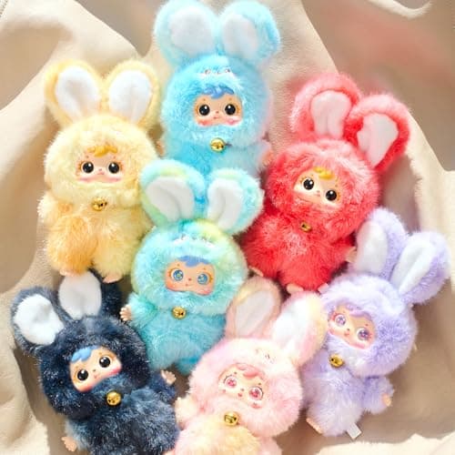 Samuel Magic Bunny Series - Plush Pendant Blind Box, Blind Box Figures, Random Cute Figures Collectible Home Decorations Birthday Gifts (Bunny (Single Box)) thumbnail 7
