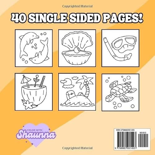 Beach Vacation: A Simple and Bold Coloring Book thumbnail 2