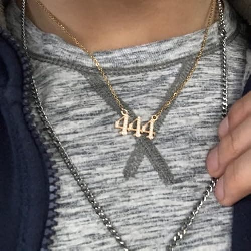Nayaboo 14k Gold Angel Number Necklace, Dainty Pendants Necklace for Women, 111 222 333 444 555 666 777 888 999 Personalized Number Chain thumbnail 4