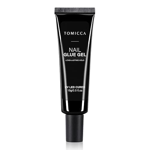 TOMICCA 4-in-1 Solid Gel Nail Glue for Press On Nails, Super Strong Hold Clear Adhesive, UV/LED Gel, Long Lasting, 15g for DIY & Salon Use - Image 1