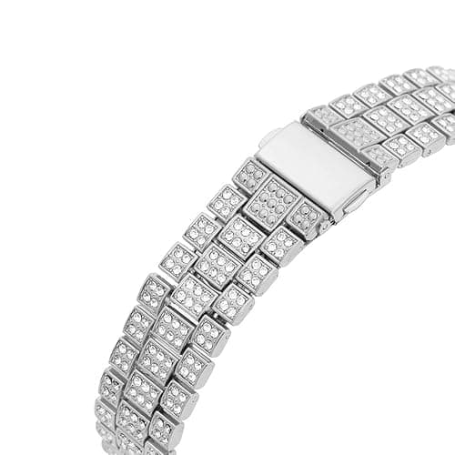 HUNRUY Hip Hop Watches for Men Iced-Out Bling Diamond Luxury Quartz Watches with Date thumbnail 6