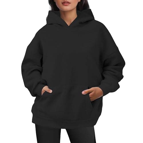 Hoodies for Women Teen Girls 2025 Fall Outfits Trendy Plain Hoodie Plus Size Oversized Sweatshirt Cute Aesthetic Clothes thumbnail 2