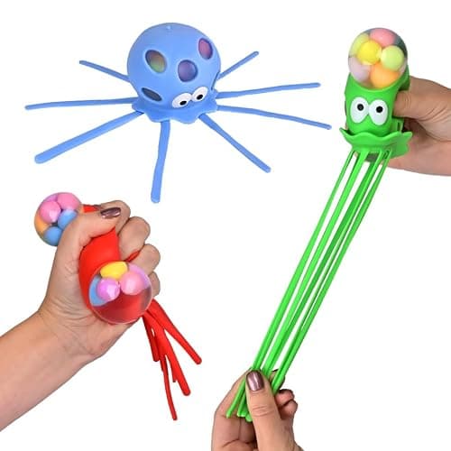 Toymendous Squishy Octopus, 3 Pack Stress Balls, ADHD Sensory Toy, Children Ages 3+ - Image 1
