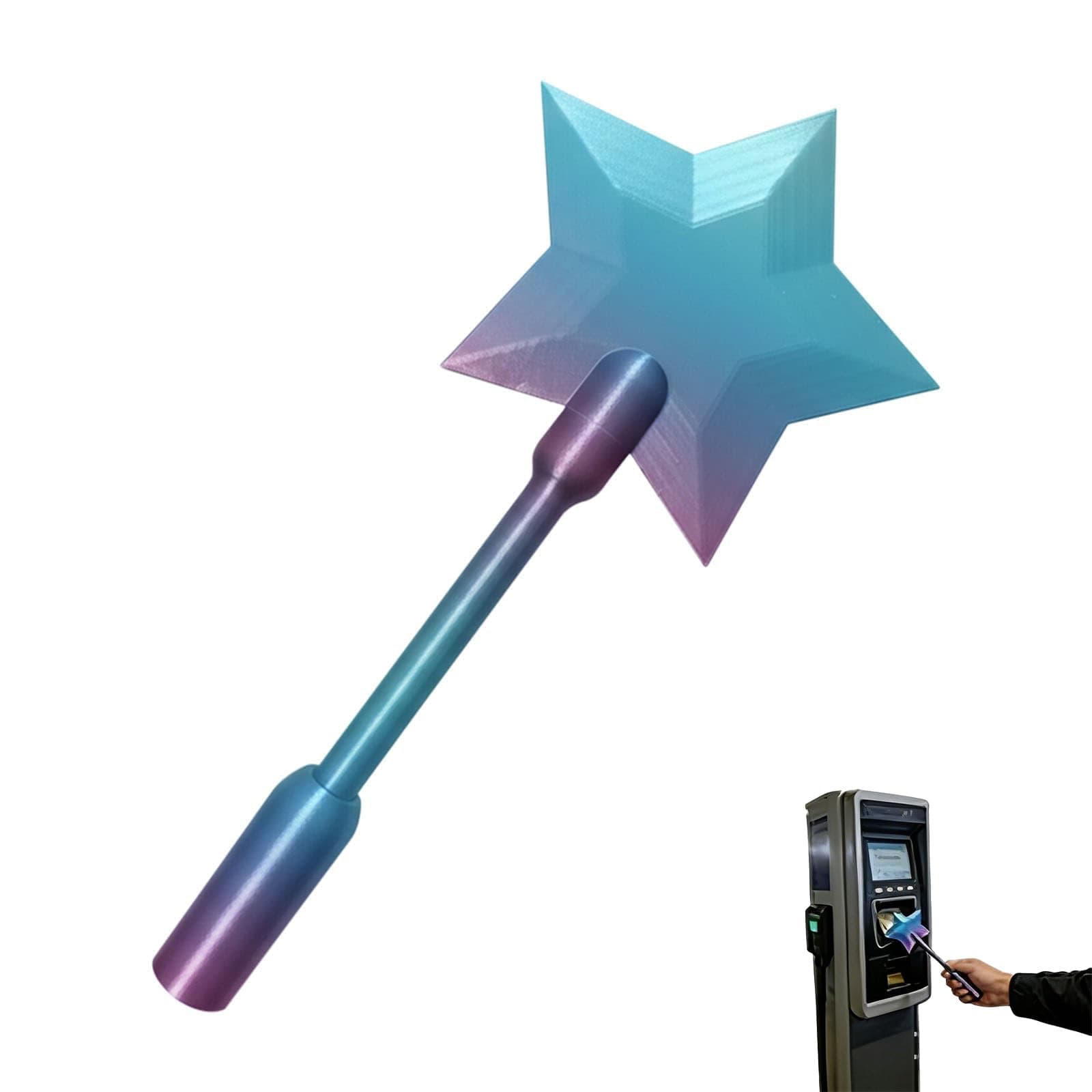 Magic Wand Card Holder, Star Wand Tap to Pay Credit Debit Card Holder, 3D Printed Fairy Wand Contactless Payment Wand for Adults & Teens 14+ - Image 1
