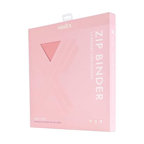 Vault X 12 Pocket Trading Card Zip Binder, 480 cards, Premium Exo-Tec Album Material, 20 Side-Loading Pages, Folder for Collectible Card Games, Sports, TCG (Pink) thumbnail 3