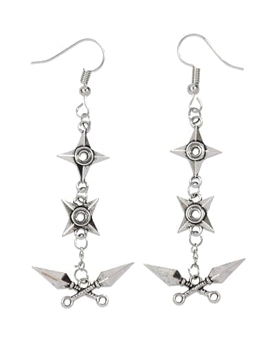 Naruto Shippuden Anime Manga Costume Jewelry Stud And Dangle Earring Set 4 Pack thumbnail 3