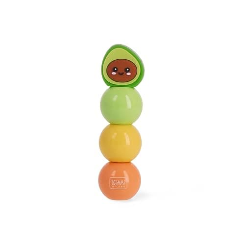 Legami - 3 in 1 Highlighter, Pastel Colours, Green, Yellow, Orange, Quick Dry, Avocado Theme - Image 1
