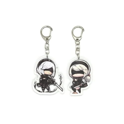 EBTY DREAMS Inc. - Set of 2 Nier Acrylic Keychain YoRHa (No. 2, 2B) - Image 1