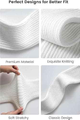 YUANQIAN Women Winter Extra Soft Long Legwarmer Warmer Knitted Stirrup Leg Warmers for Yoga Ballet Dance thumbnail 2