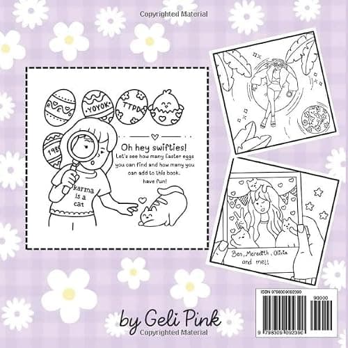 Taylor's moments coloring book: Enjoy coloring your favourite swiftie fantasy world and find all the clues and Easter eggs thumbnail 2