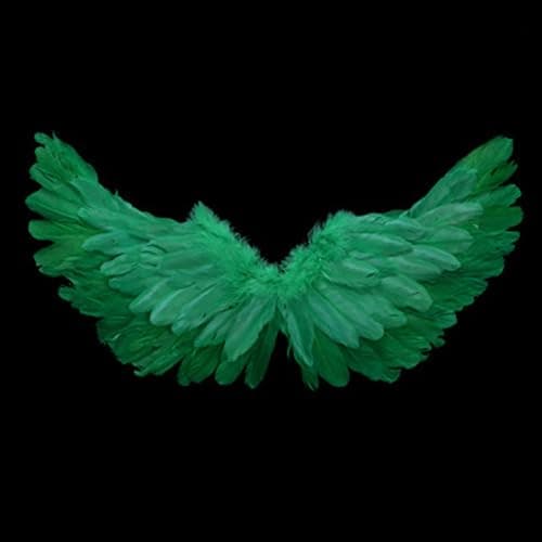 Creative Angel Feather Wings with Elastic Straps Bright Color Lightweight Costume Cosplay Wings Photography Props Halloween Supplies Yellow thumbnail 5
