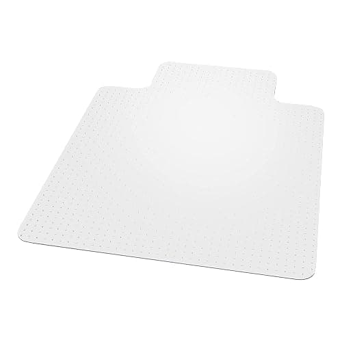 Staples Office Chair Mat, Clear Floor Mats with Lip, Medium-Pile Carpets, Extended Under-Desk Coverage, 48 x 36 Inch, Smooth Glide thumbnail 3