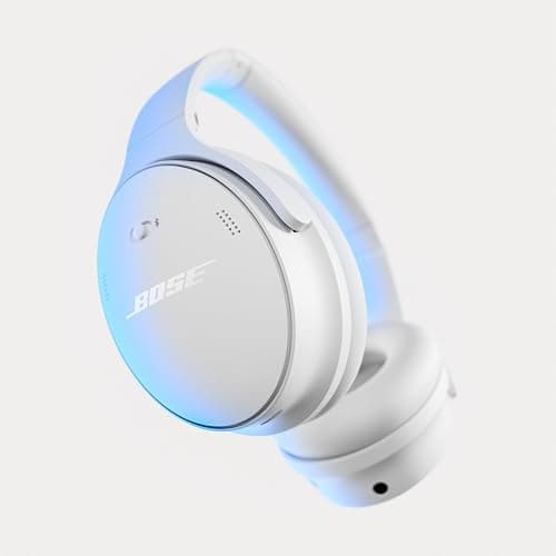 Bose QuietComfort Headphones - Wireless Bluetooth Headphones, Active Over Ear Noise Cancelling and Mic, USB-C Charging, Deep Bass, Up to 24 Hours of Playtime, White Smoke thumbnail 2