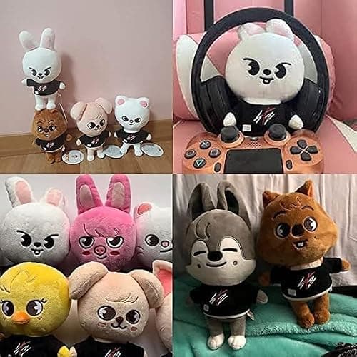 NA SKZOO Plush Toy Stray Kids Plush Doll, Cute Cartoon Anime Stuffed Animal Toy, Wolf Chan/Leebit/DWAEKKI/Jiniret/HAN QUOKKA/BbokAri/PuppyM/Foxl.Ny Plush Doll (BbokAri) thumbnail 3