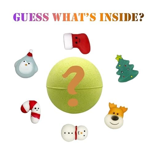 Muyiz 6 Pack Christmas Bubble Bath Bombs with Christmas Squishy Toys Inside for Kids Girls Boys Women Christmas Stocking Stuffers Gifts thumbnail 4