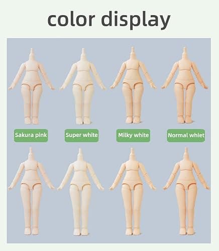XiDonDon 1/12 Scale BJD Doll Body 9.6cm/11cm YMY2 Body Action Figures Replacement Body Doll Accessories (Milky White,9.6cm) thumbnail 4