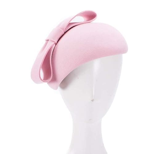 Lawliet Teardrop Women 1940s Wool Felt Fascinator Hat Bow Tam Beret Casque A568 thumbnail 9