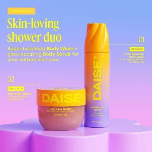 DAISE Vanilla Whip Foaming Body Wash, Value Size 8.8 Fl Oz, Pack of 2, Moisturizing Formula thumbnail 3