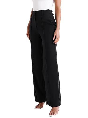 NIMIN High Waisted Work Pants for Women Wide Leg Dressy Pants Business Casual Trousers 2025 Summer Slacks with Pockets thumbnail 3