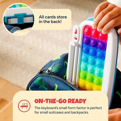 Chuckle & Roar Pop It! ABC & Spelling Keyboard - Multicolor - Smart Letter Guidance with Alphabet Learning Toys - Soft Silicone Keys for Toddler Sensory Toys - Compact Travel Play Kit for Toddlers 1-3 thumbnail 6